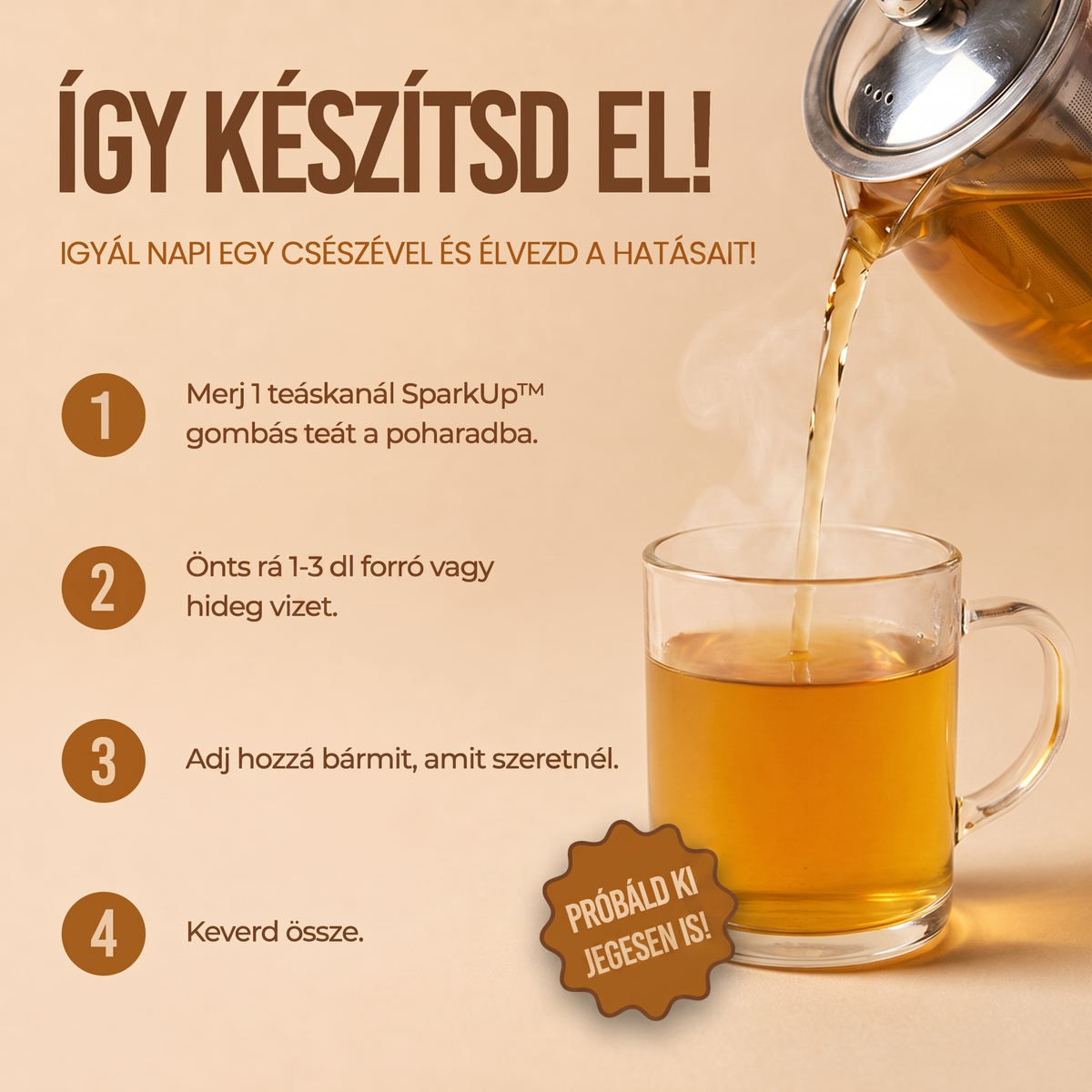 SparkUp™ - Gombás tea